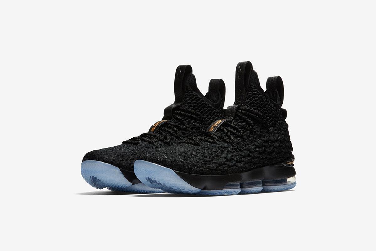 Lebron xv black metallic on sale gold